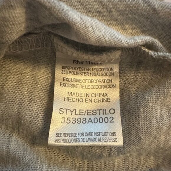 Ransom Girl Grey with Blue Love and Red Stripes Tank Top  8533 - Picture 8 of 9